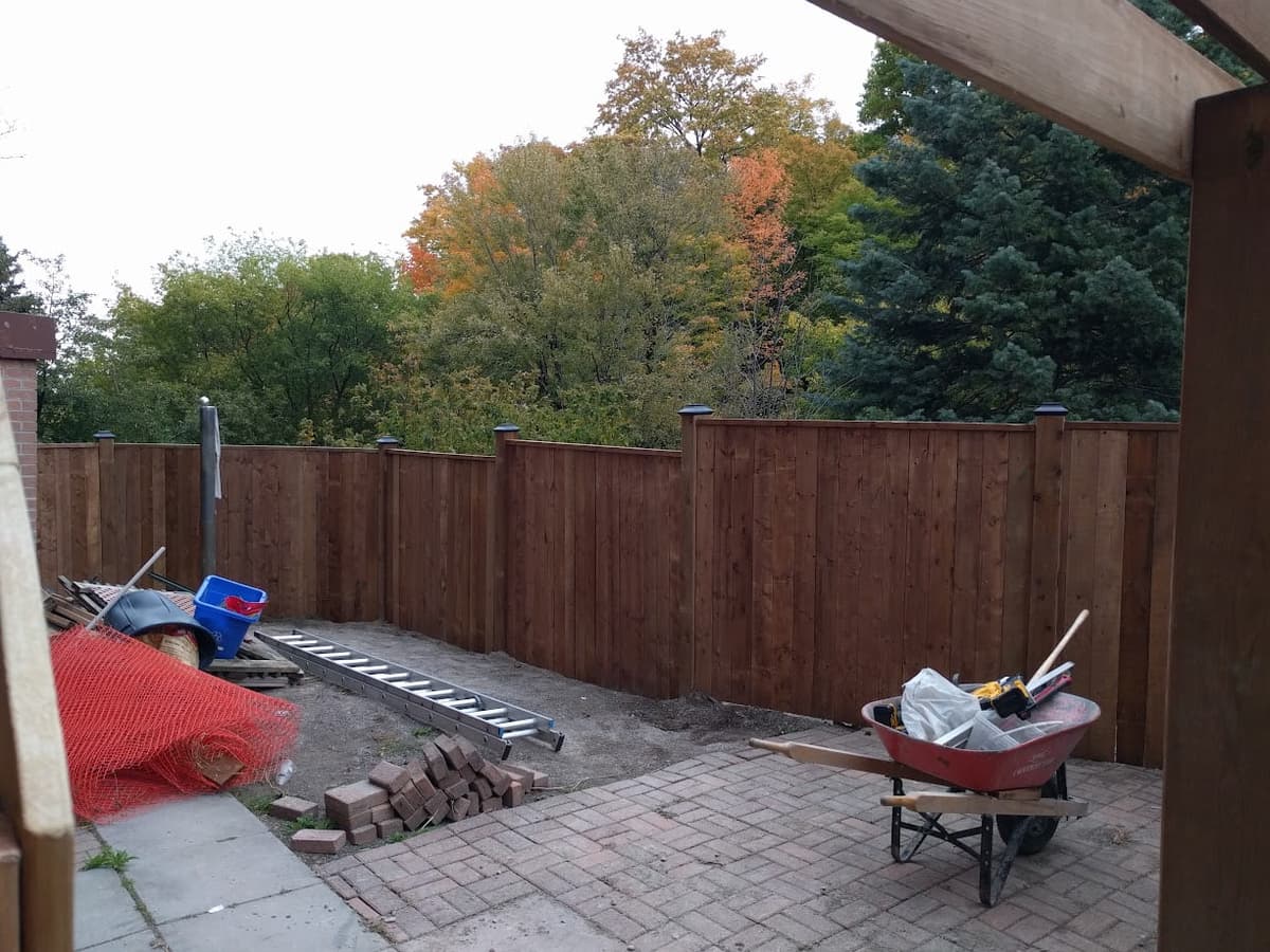 Professional fence staining service in London, Ontario